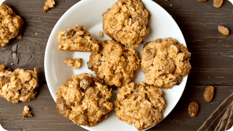 biscoitos de aveia com passas