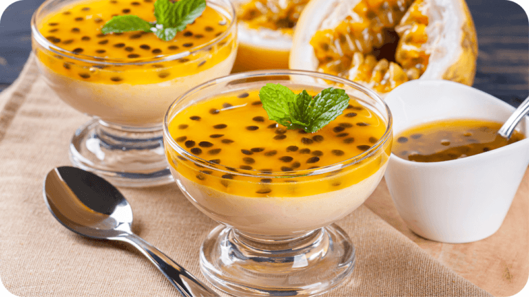 Mousse de maracujá refrescante