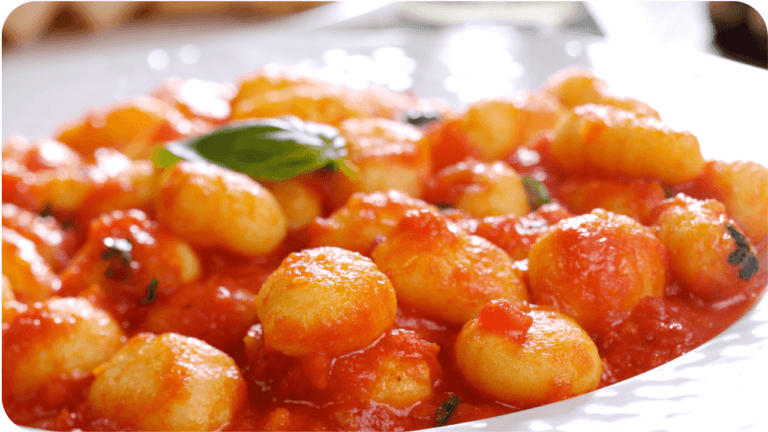 Nhoque de batata com molho de tomate