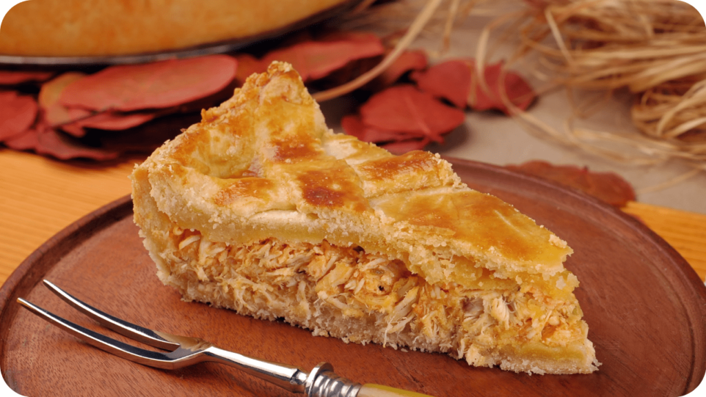 Torta de frango com massa folhada