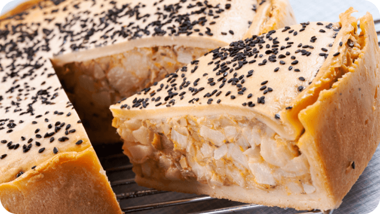 Torta de palmito com massa integral