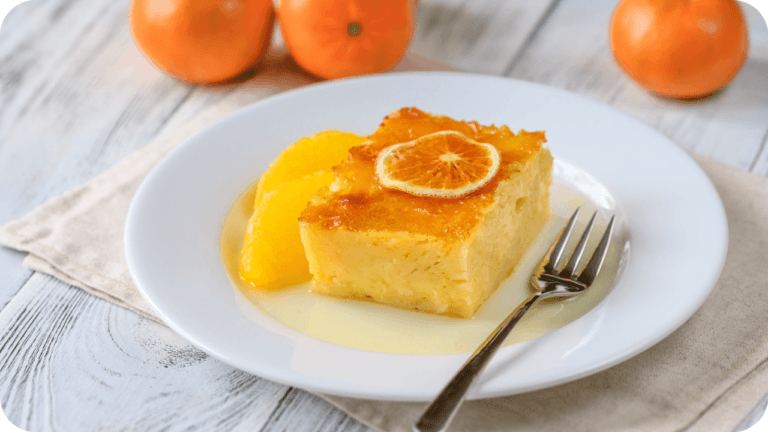 bolo de laranja com calda cítrica