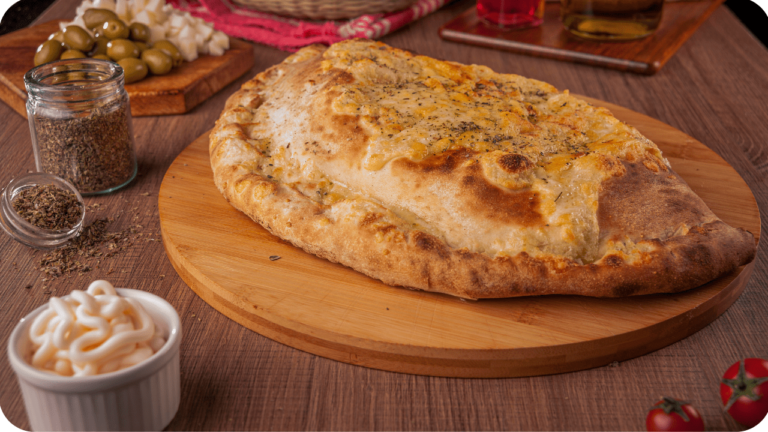 calzone de calabresa e queijo