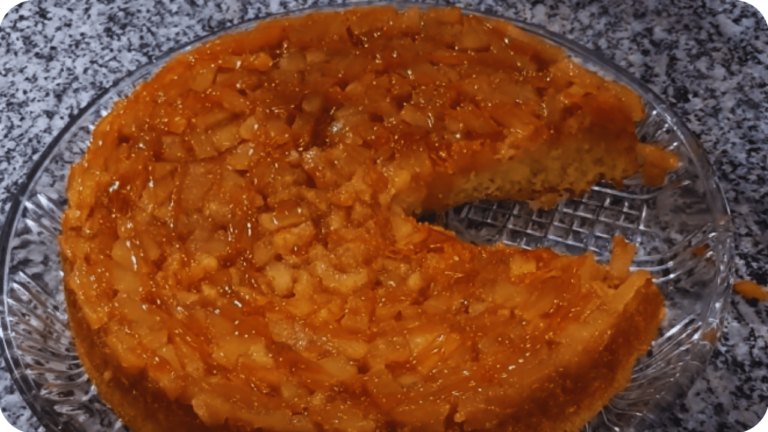 torta de maçã com caramelo