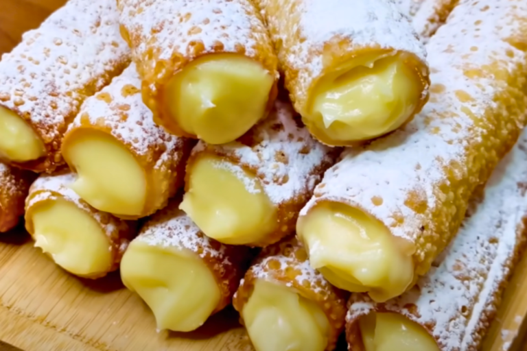 cannoli com massa de pastel