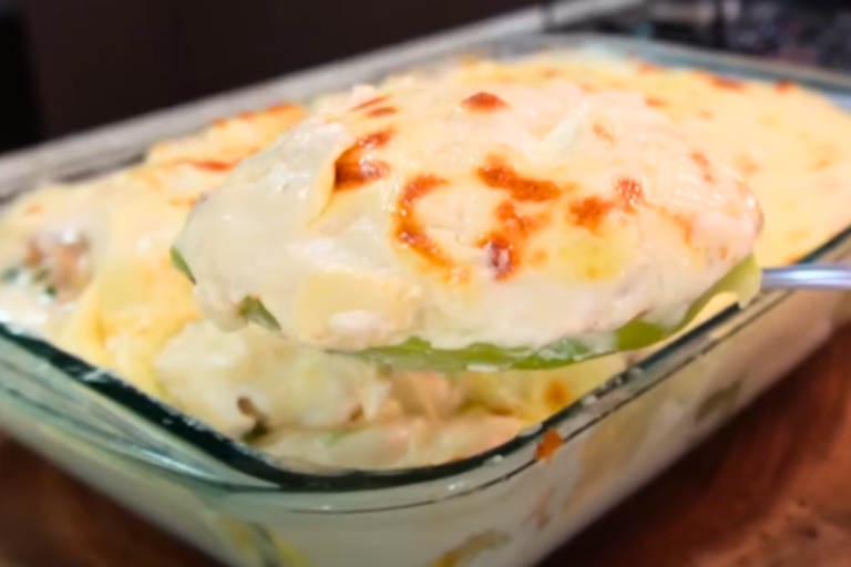 Chuchu Gratinado com Carne Moída